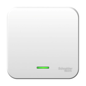 Systeme Electric Blanca наруж Бел Выключатель 1-клавишный с подсветкой, 10А, 250B, монтажная пластина