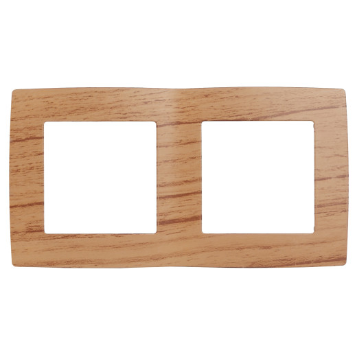 12-5002-09 ЭРА Рамка на 2 поста, Эра12, дуб (10/100/3000)