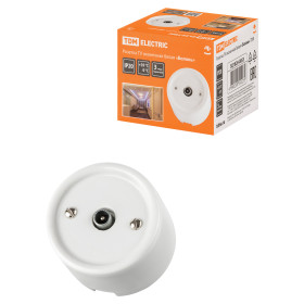 TDM Розетка TV оконечная белая «Болонь»