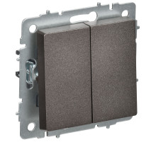 IEK BRITE Темная бронза Выключ. 2-кл. перекр. 10А ВС10-2-3-БрТБ