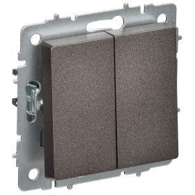 IEK BRITE Темная бронза Выключ. 2-кл. перекр. 10А ВС10-2-3-БрТБ