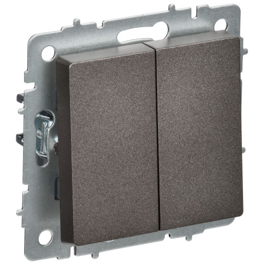 BRITE Выключ. 2-кл. перекр. 10А ВС10-2-3-БрТБ бр. IEK