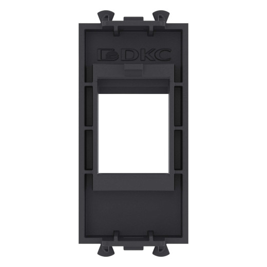 Адаптер без шторки для Keystone, Avanti, черный матовый, 1 модуль