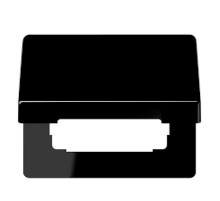 JUNG SL 500 Черная Крышка откидная для розеток и изделий 50х50