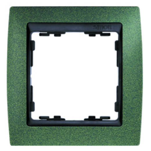 Simon 82 Зеленый структурный/Графит Рамка 2-ая