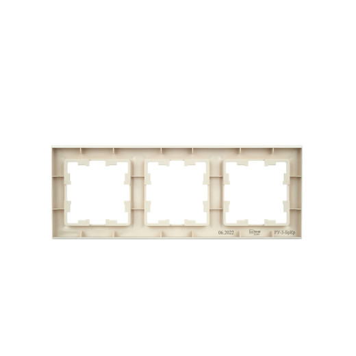 BRITE Рамка 3-мест. РУ-3-БрКр беж. IEK