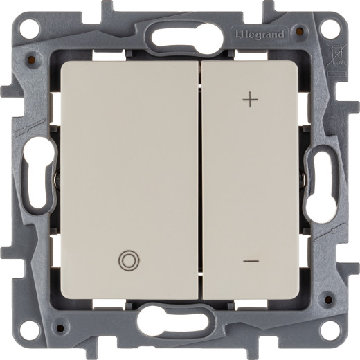 Диммер нажимной универсальный LED - Legrand Etika - 400Вт без нейтрали - слоновая кость