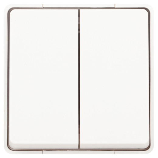 Выключатель ЭРА Эксперт 11-1504-01 двойной IP55 10АХ-250В ОУ белый