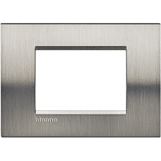 Livinglight Рамка прямоугольная, 3 модуля, цвет Фактурная сталь