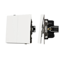 Arlight Механизм выключателя двухклавишный непроходной SWT-TENDO-MK02-SFPL-WH (230V, 10A) (-)