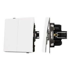 Arlight Механизм выключателя двухклавишный непроходной SWT-TENDO-MK02-SFPL-WH (230V, 10A) (-)