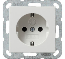 Gira Розетка с з/к без распорных захватов с затвором (shutter) и символом