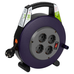 ЭРА Удлинитель силовой BPx-4e-3x1-10m в закрытом корпусе с заземлением с выключателем 4 розетки 10м ПВС 3x1мм2 10А