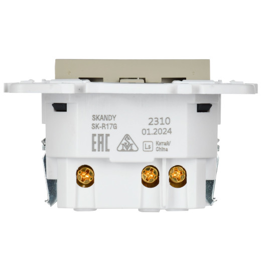 SKANDY Роз. с з/к/ш 16А с USB C 18Вт SK-R17B беж. IEK