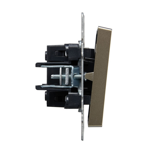 BRITE Выключ. 1-кл. прох. с инд. 10А ВС10-1-7-БрШ шамп. IEK