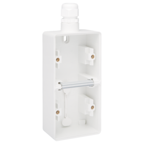 Niko Hydro Белый Рамка на 2 поста, вертик, 1 вход M20, с каб/вводом