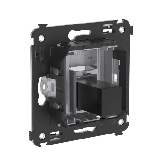 HDMI розетка одинарная в стену, тип А-А, Avanti, закаленная сталь