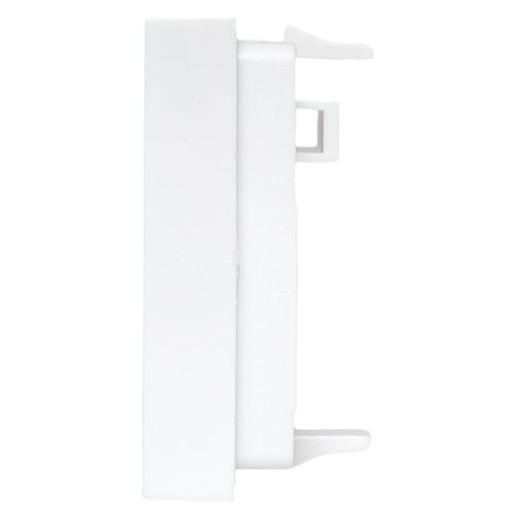 Вставка розеточная TERACOM PRO 45x45мм формат Mosaic на 2 модуля Keystone со шторками и маркерами белая