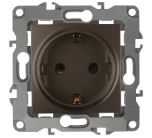 ЭРА Розетка Серия 12 12-2102-13 2P+E Schuko со шторками 16A-250В IP20 бронза
