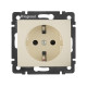 Розетка с заземлением - Legrand Valena - со шторками 16А 250В винтовые зажимы - слоновая кость
