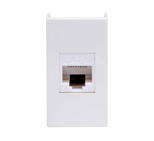 DKC Ком.роз. RJ45 кат.6A, 8P8C, Viva, белая, 1мод