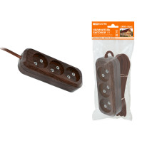 TDM Удлинитель бытовой У3 3 гнезда, 5метров,2П б/з, ПВС 2х0,75мм2 