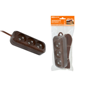 TDM Удлинитель бытовой У3 3 гнезда, 5метров,2П б/з, ПВС 2х0,75мм2 