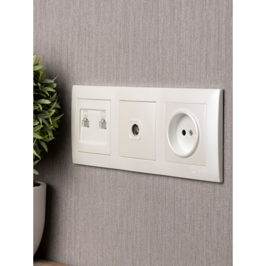 Валенсия Рамка 3-местная жемчуг EKF