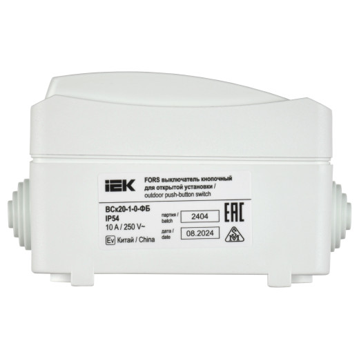 FORS Выкл. кноп. о/у IP54 ВСк20-1-0-ФБ бел. IEK