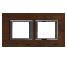 BT Axolute Тиковое дерево Рамка 2+2 мод прямоугольная (надпись горизонтально).