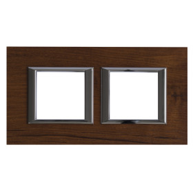 BT Axolute Тиковое дерево Рамка 2+2 мод прямоугольная (надпись горизонтально).