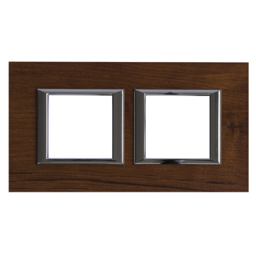 Рамка 2х2П 71мм горизонтальная Тик Axolute