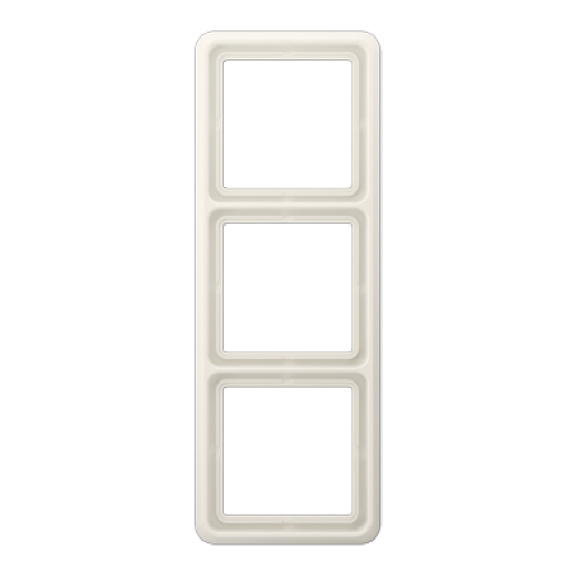 Рамка для вертикальной и горизонтальной установки ударопрочная, 3-кратная, слоновая кость