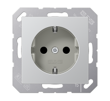 JUNG Алюминий Штепсельная розетка Schuko 16A 250V