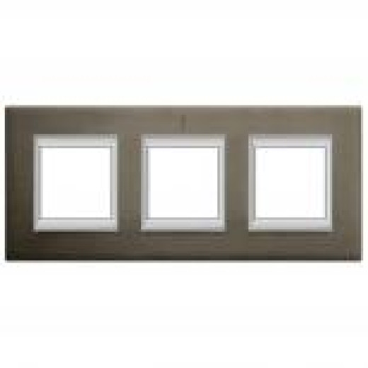 Рамка 2х3П 71мм горизонтальная Бронза Axolute