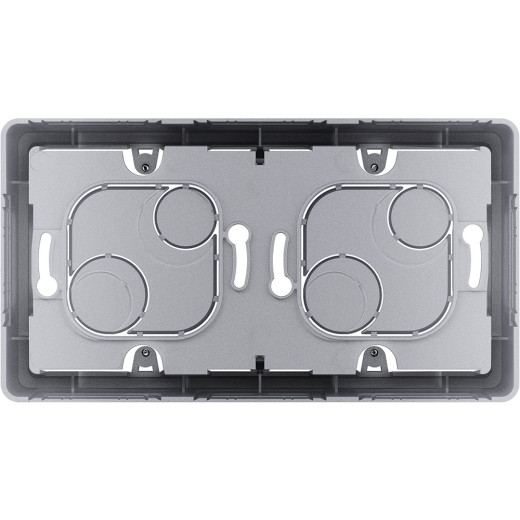 Коробка для накладного монтажа 2 поста - Legrand/Daccord Inspiria - алюминий