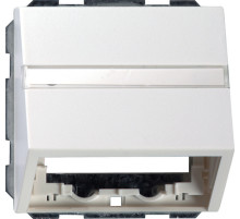 Gira S-55 Бел Накладка с опорной пласт для розеток средств связи, с шильдиком