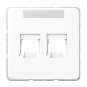JUNG Крышка для 2-х модульных гнезд AMP 5KAT белая
