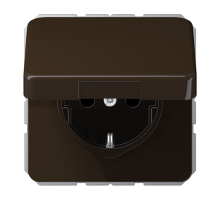 JUNG CD 500/CD plus Коричевая Розетка Schuko с защитой от влажности