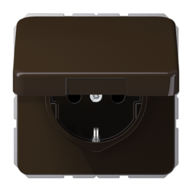 JUNG CD 500/CD plus Коричевая Розетка Schuko с защитой от влажности
