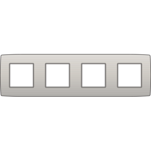 Рамка на 4 поста, серый