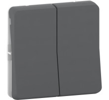 Schneider Electric Mureva Styl Антрацит Переключатель 2-клавишный сх. 6+6, IP55