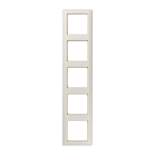 Рамка 5-кратная для вертикальной и горизонтальной установки, термопласт, слоновая кость