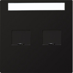 Gira S-Color Черный Накладка ТЛФ-розетки