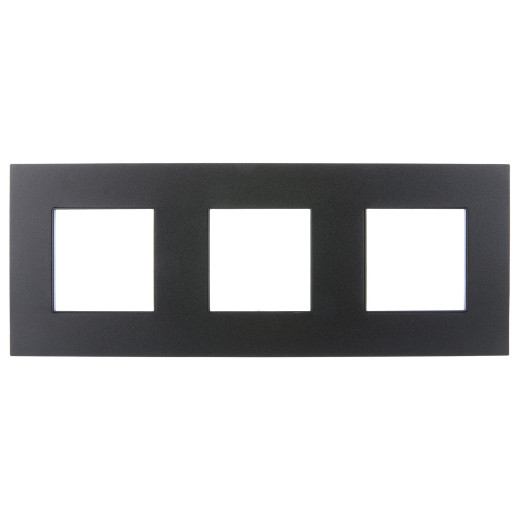 SKANDY Рамка 3-мест. SK-F33Bl металл черн. IEK