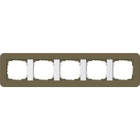 Gira E3 Дымчатый/Белый глянцевый Рамка 5-ая