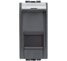 BT LL Антрацит Розетка Компьютерная 5е RG 45, UTP, со шторками, 1 мод.