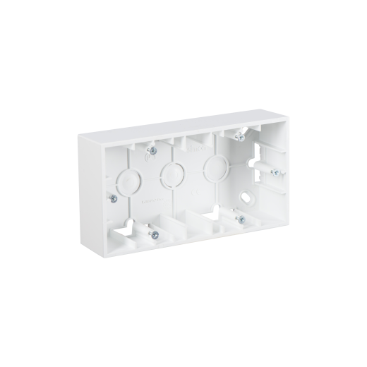 Simon 15 Белый Коробка для наружного монтажа, двухпостовая