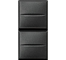 BT Axolute Антрацит Axial Выключатель кнопочный 10А (2 NO контакта), 1 мод.