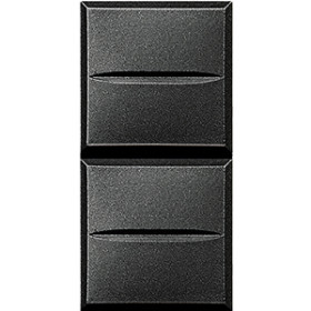 BT Axolute Антрацит Axial Выключатель кнопочный 10А (2 NO контакта), 1 мод.